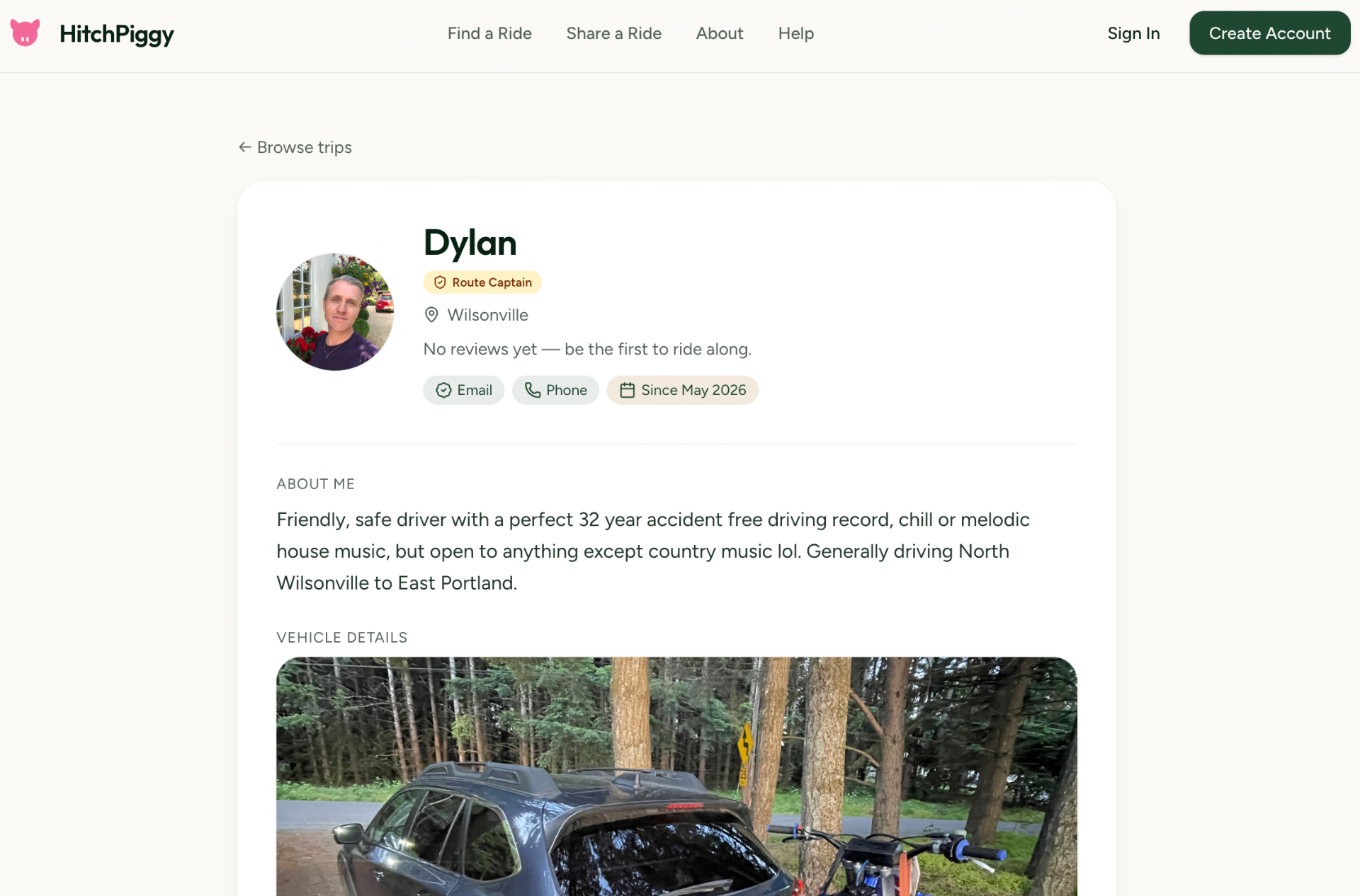 Profile screenshot