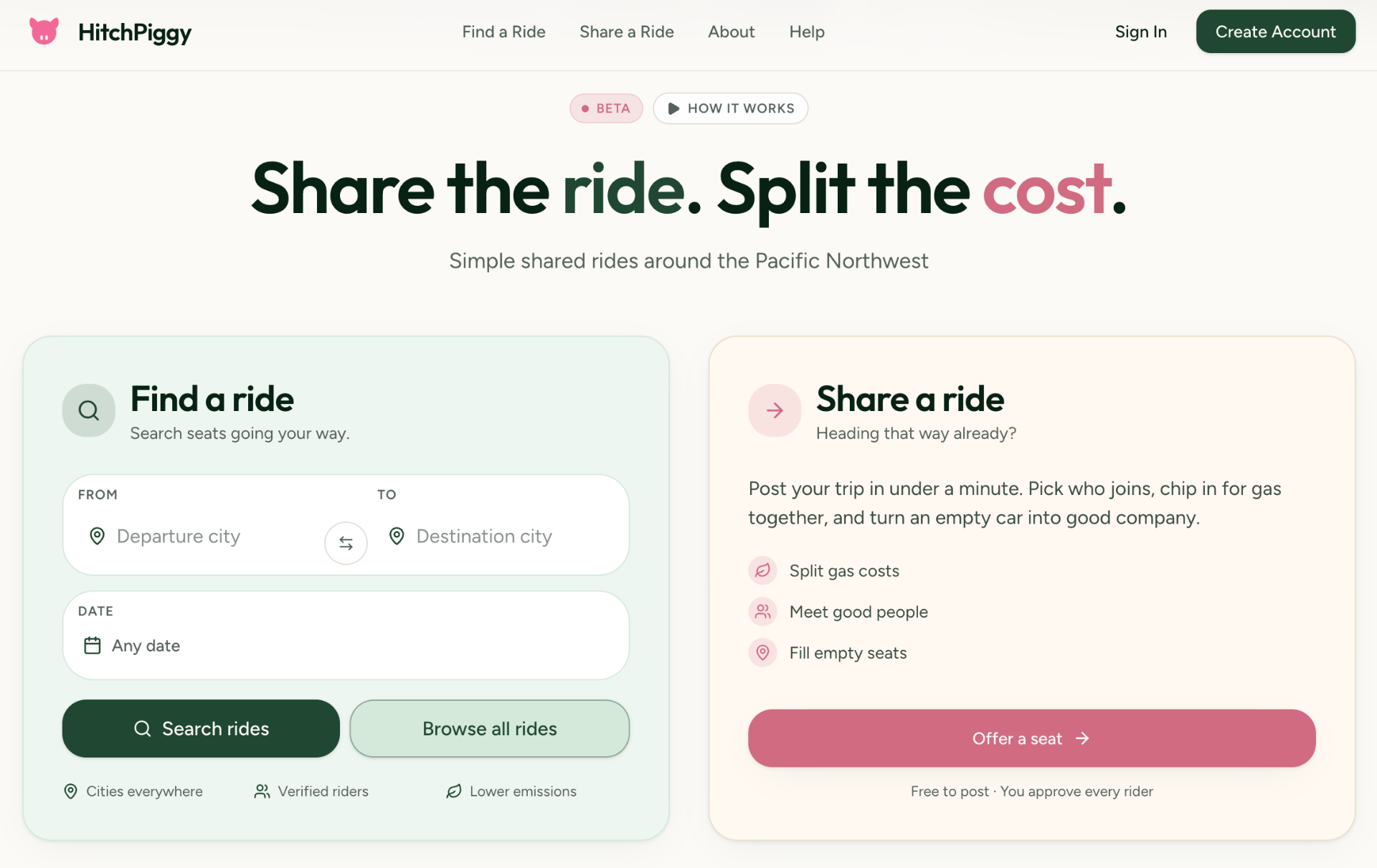 Homepage screenshot