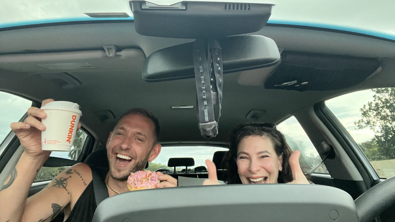 Passengers sharing a ride, the feature image from the GeekWire Startup Spotlight on HitchPiggy.